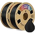 OVERTURE PLA Filament 1.75mm PLA 3D Printer Filament, 2kg Cardboard Spool (4.4lbs), Dimensional Accuracy +/- 0.02mm, Fit Most FDM Printer (Black 2-Pack)
