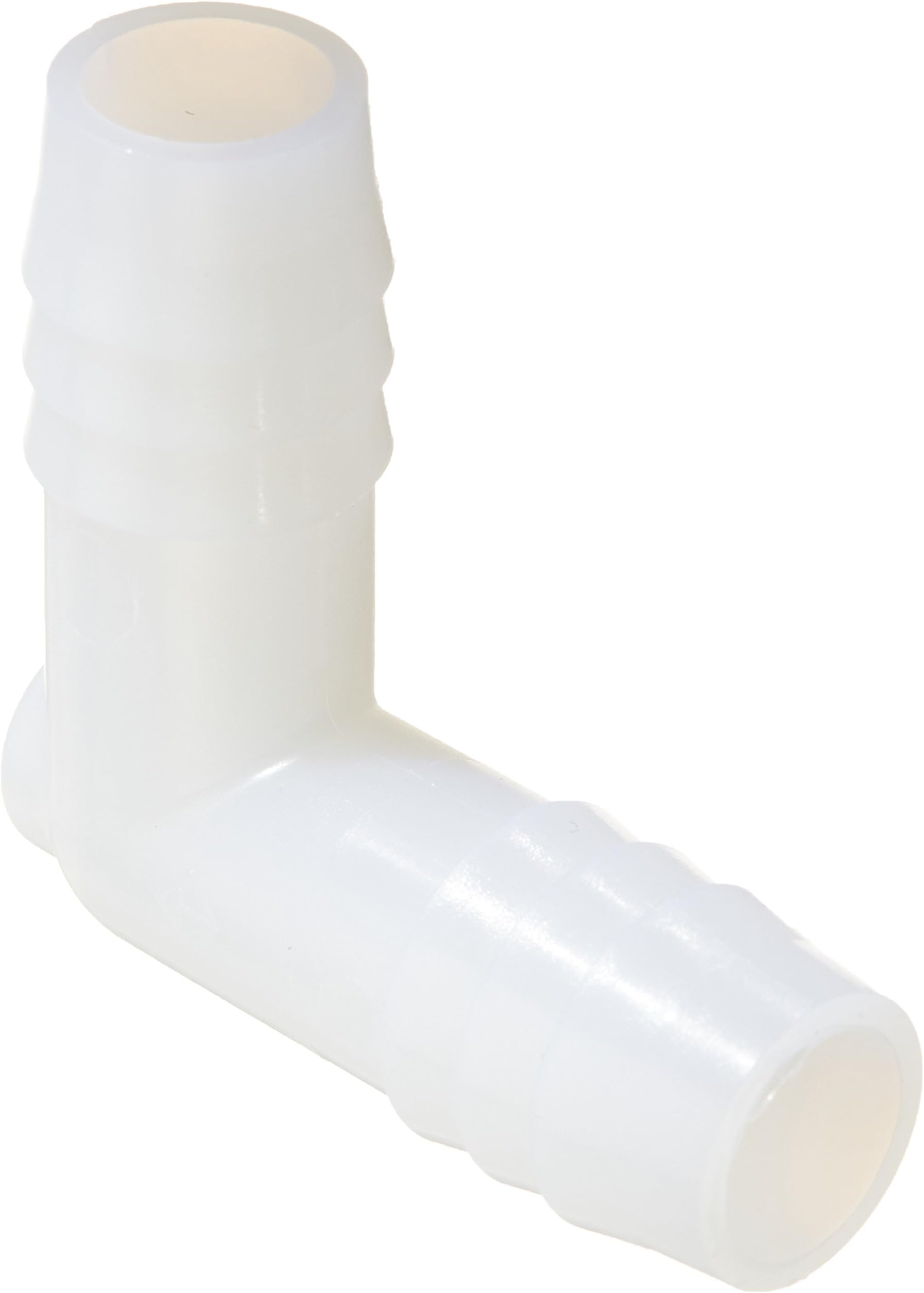 ParkerHannifin 365HB-8N-pk10 Par-Barb Union Elbow Fitting, Nylon, 90 Degree Angle, 1/2" Hose Barb x 1/2" Hose Barb, White (Pack of 10)