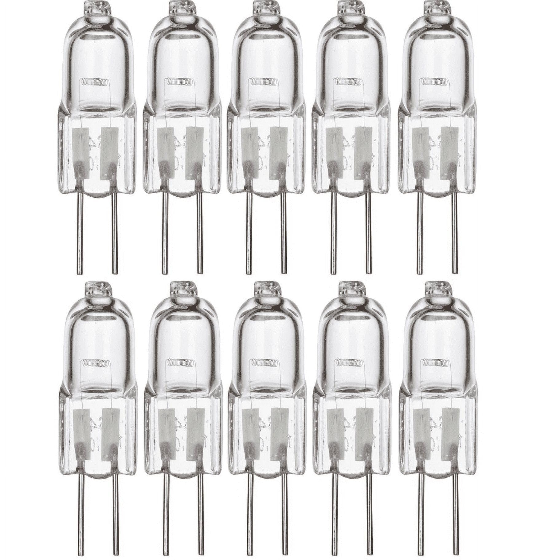 DPWOUM 10Pcs JC Type Halogen Bulbs Halogen Bulb G4 12V 10W pin Base Bulb 2700K, Light Source