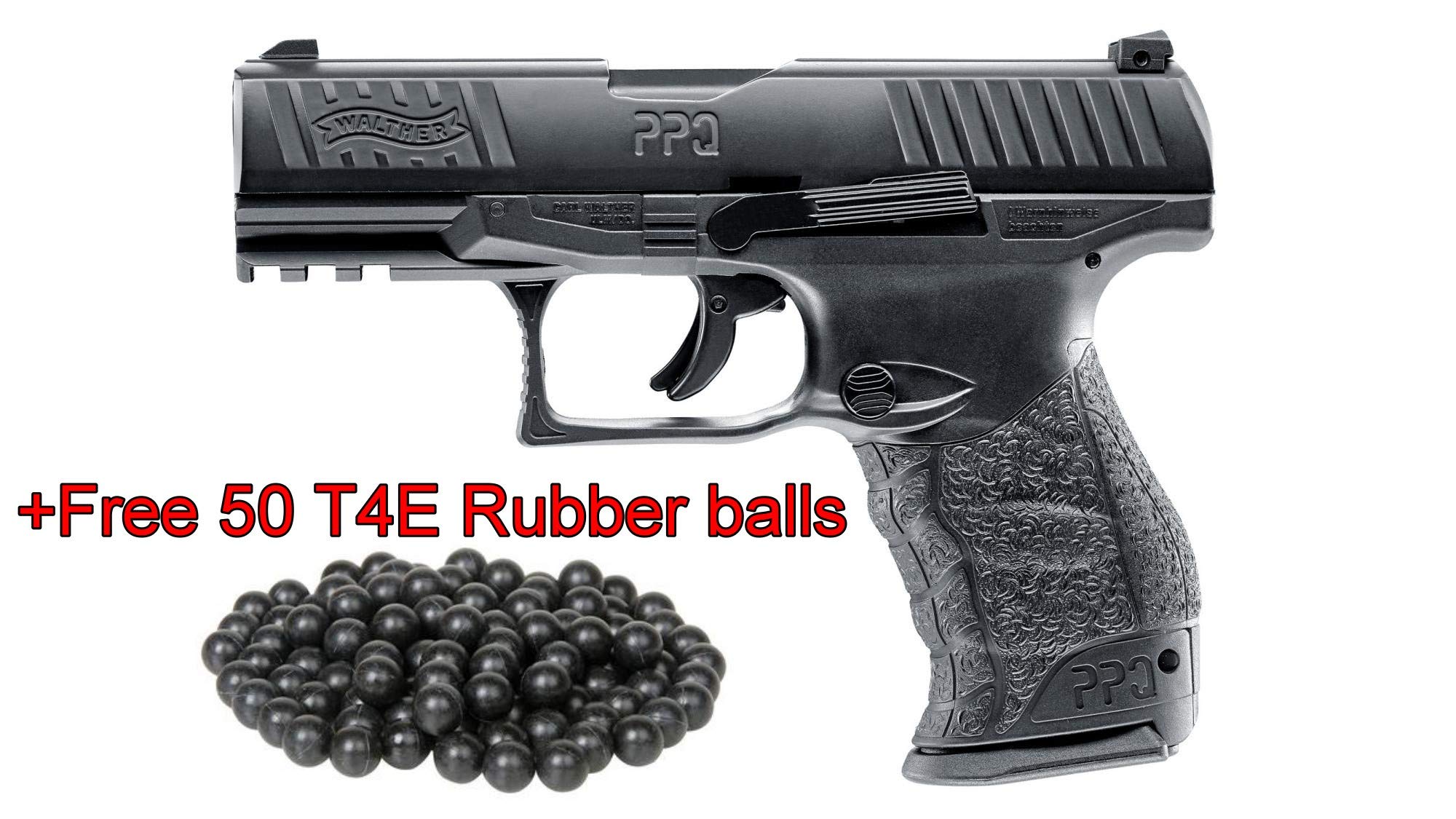 T4E Umarex .43cal Walther PPQ Paintball Pistol Black semi auto CO2