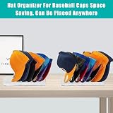 Katslyn 2pcs Acrylic Hat Holder Stand for 14 Caps Storage Organizer with Hooks view 5