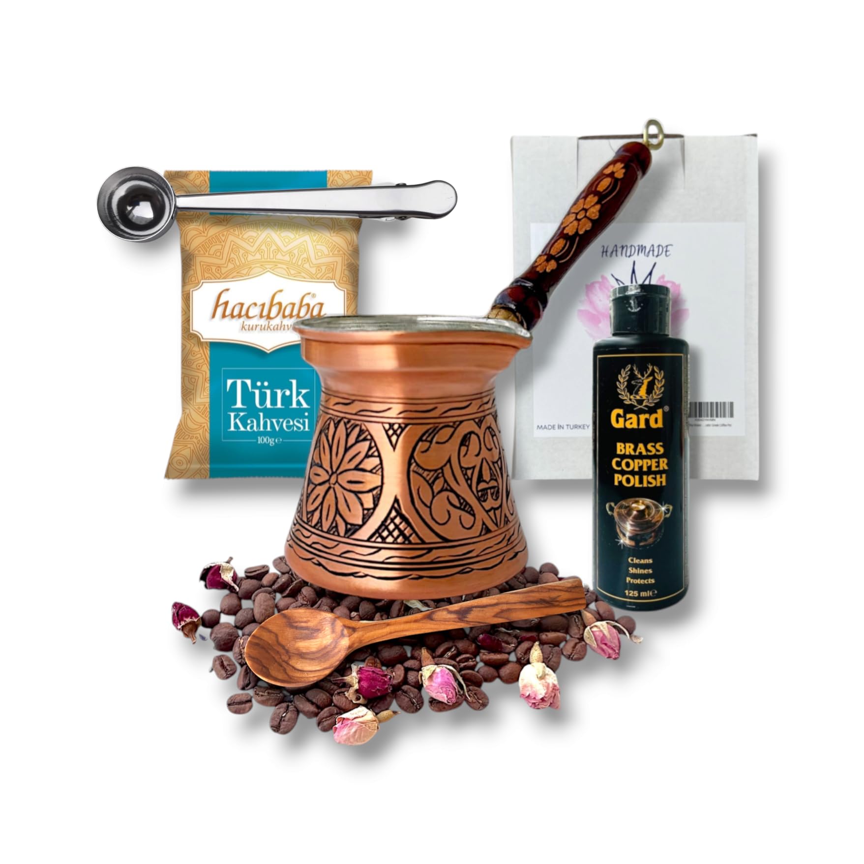 Photo 1 of Copper Coffee Maker - Cezve Turkish Coffee Pot Set (4cups) - Greek Coffee Maker - Turkish Cezve - Arabic Coffee Set - Copper Coffee Pot - Turkish Coffee Pot Copper - Briki Arabic Greek Coffee Pot