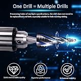SS SHOVAN 3PC HSS Spiral Step Drill Bit Set 4-Flute 1/4 Inch Hex Shank view 6