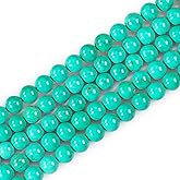 Natural Gemstone Round Loose Beads for Jewelry Making DIY Crystal Energy Healing 1 Strand 15" (Green Turquoise, 4mm (15"/Strand))