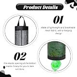 hioseyre 2pcs Carrier Bag Holder with Hooks - Grocery Mesh Organizer view 3