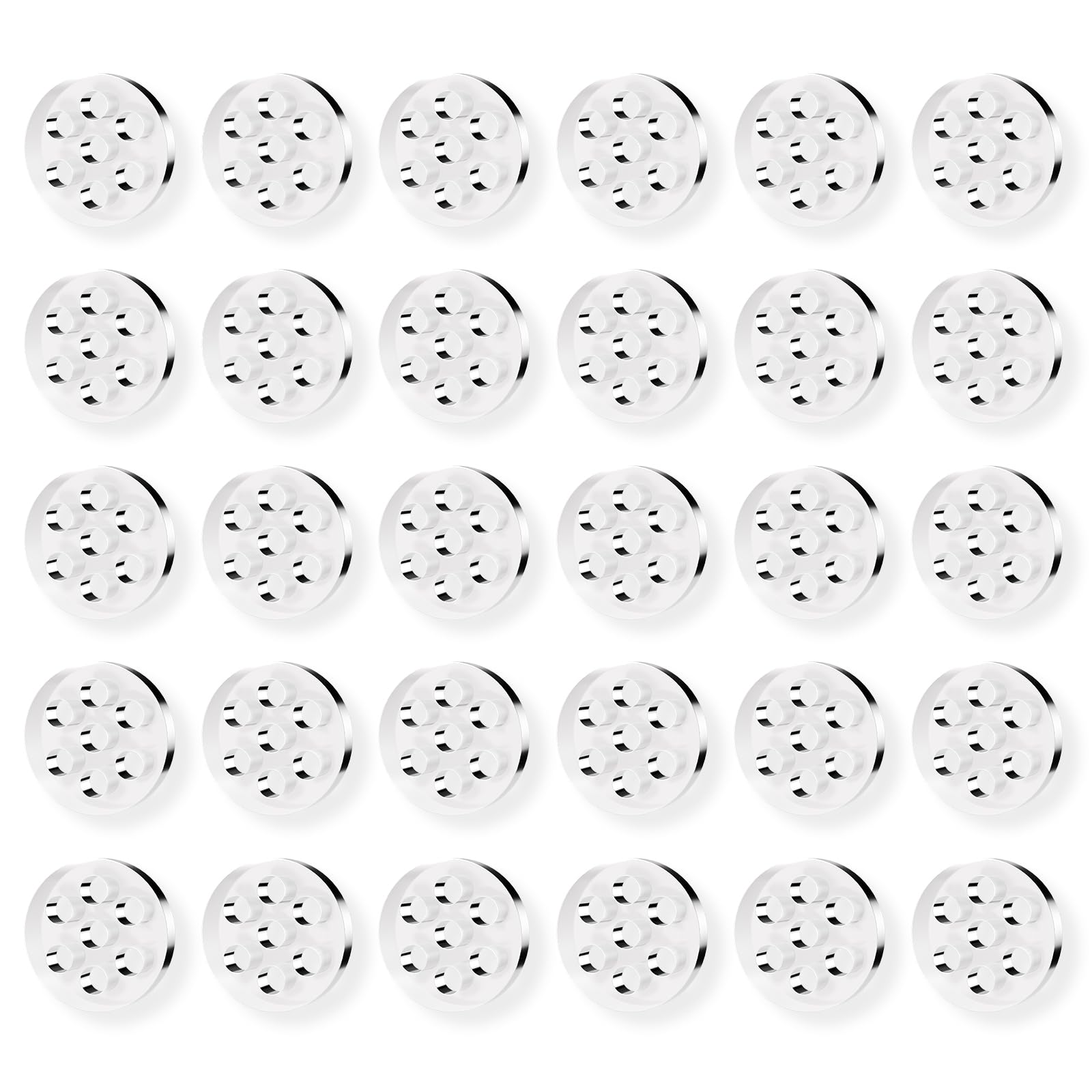 Photo 1 of 30 Pcs High Borosilicate Glass Screens for Pipes and Bowls, Glass Screen Filters with 7 Honeycomb Holes, 8mm