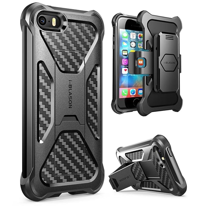 i-Blason Apple iPhone SE (2016) / 5S / 5 Hülle, Prime Handyhülle Outdoor Case Stoßfest Schutzhülle Dual Layer Cover Tasche mi