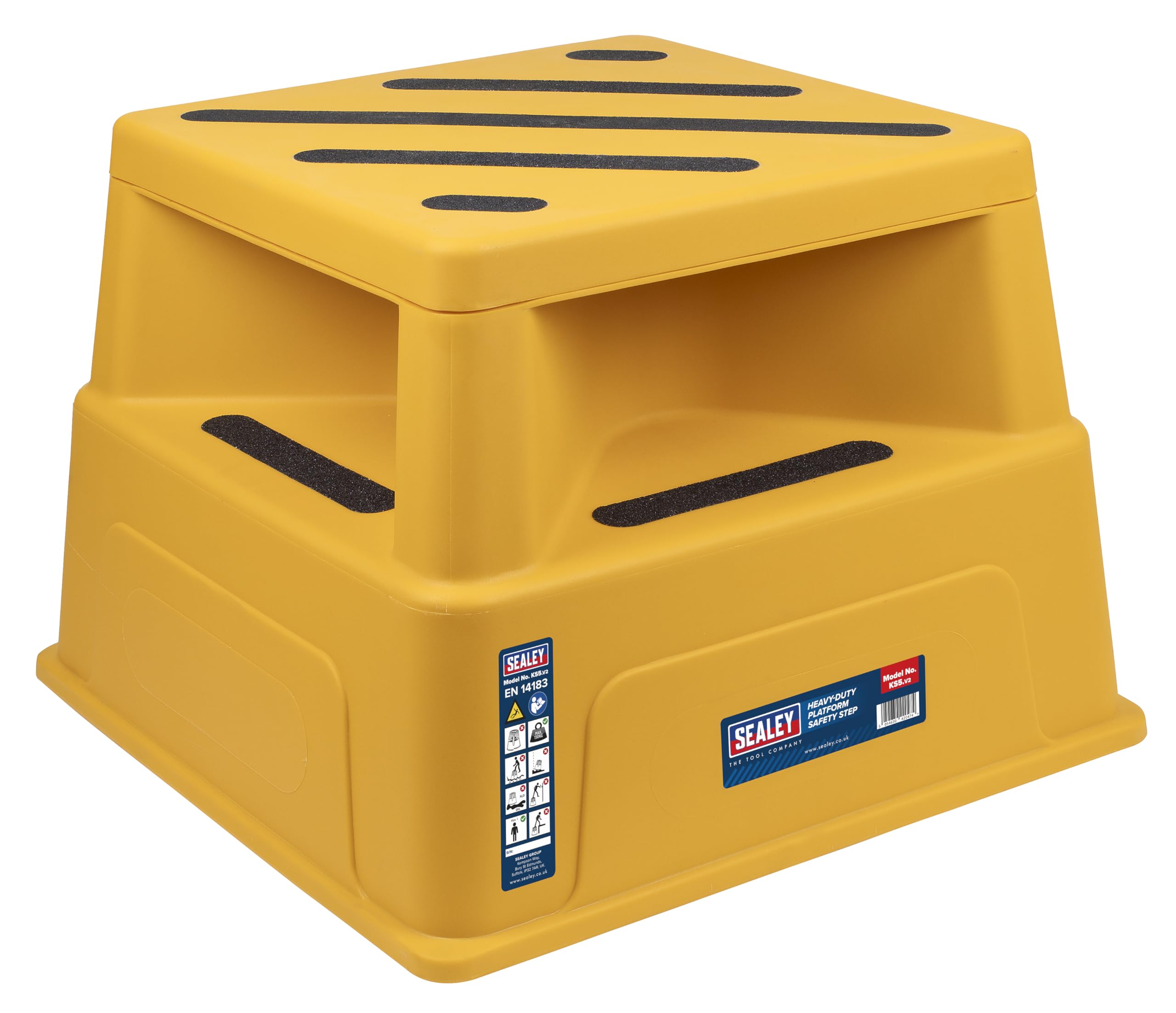 Sealey Heavy-Duty Platform Safety Step, 150kg Capacity, 370mm Height - KS5