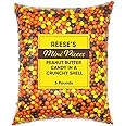 Reeces Pieces Peanut Butter Candy in a Crunchy Shell 5 Pounds - Candy For Kids Melting Chocolate Reeces Pieces in Crunchy Shell - Melting Chocolate Reeces Pieces Candy Melts - Crunchy Peanut Reeces Pieces Chocolate Cookie