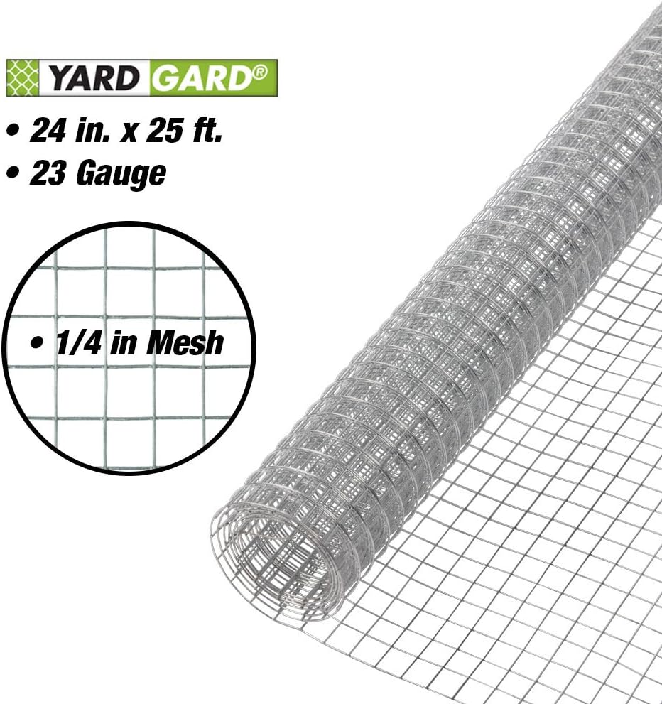 YARDGARD 308212B Fence, 24" X 25', Silver : Garden & Outdoor
