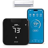 Breez Max Smart WiFi Thermostat for Mini-Split, Window, Portable AC (Black) | AHR Product of the Year | Smart AC Controller | AI-Based Tech | Free App, No Subscription | Alexa, Google, IFTTT, SmartThings