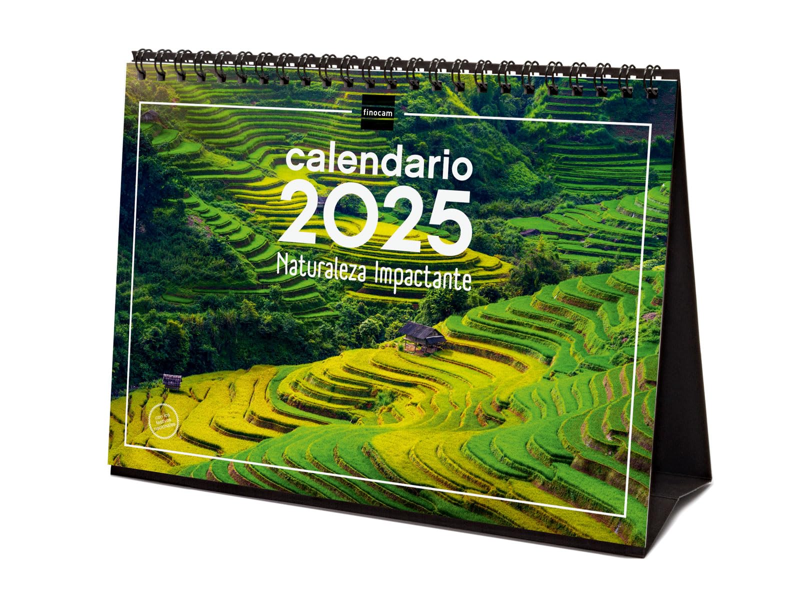 Finocam - Calendar Desktop Images to Write 2025 Month View January 2025 - December 2025 (12 months) Nature Spanish