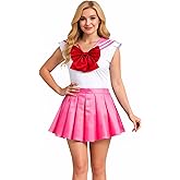 Sinkawa Jackets Sailor Anime Outfit School Uniform Onesie Romper With Pleated Skirt Cosplay Costume For Women Girls