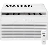 LG 5000 BTU Window Air Conditioner with Remote, Easy Button Control Ultra-Quiet Compact-size Cools 150 Sq.Ft. for Small Room, Washable Filter AC Unit Easy Installation White LW5025R