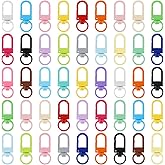 45 PCS Colorful Metal Lobster Claw Clasps, Lanyard Clips Swivel Snap Hooks for Key Chains Heavy Duty Metal Lobster Claw Clasps for Backpack Charms, Claws Trigger Buckle Clasp DIY Craft Jewelry Making