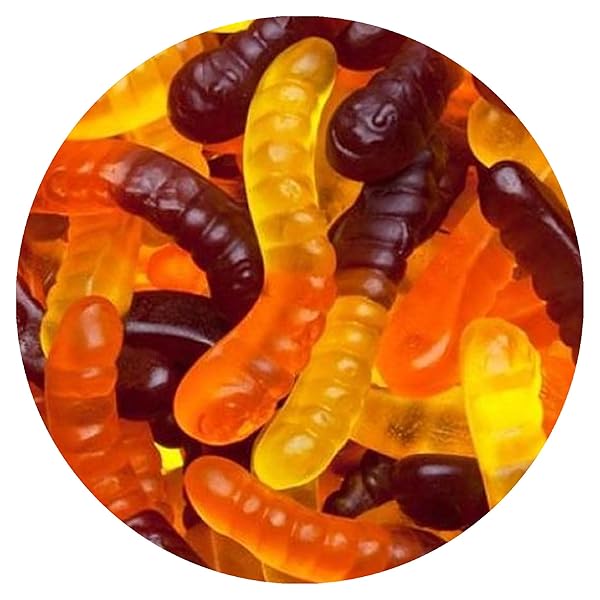 FALL MINI GUMMY WORMS, BULK CANDY, ASSORTED FRUIT...