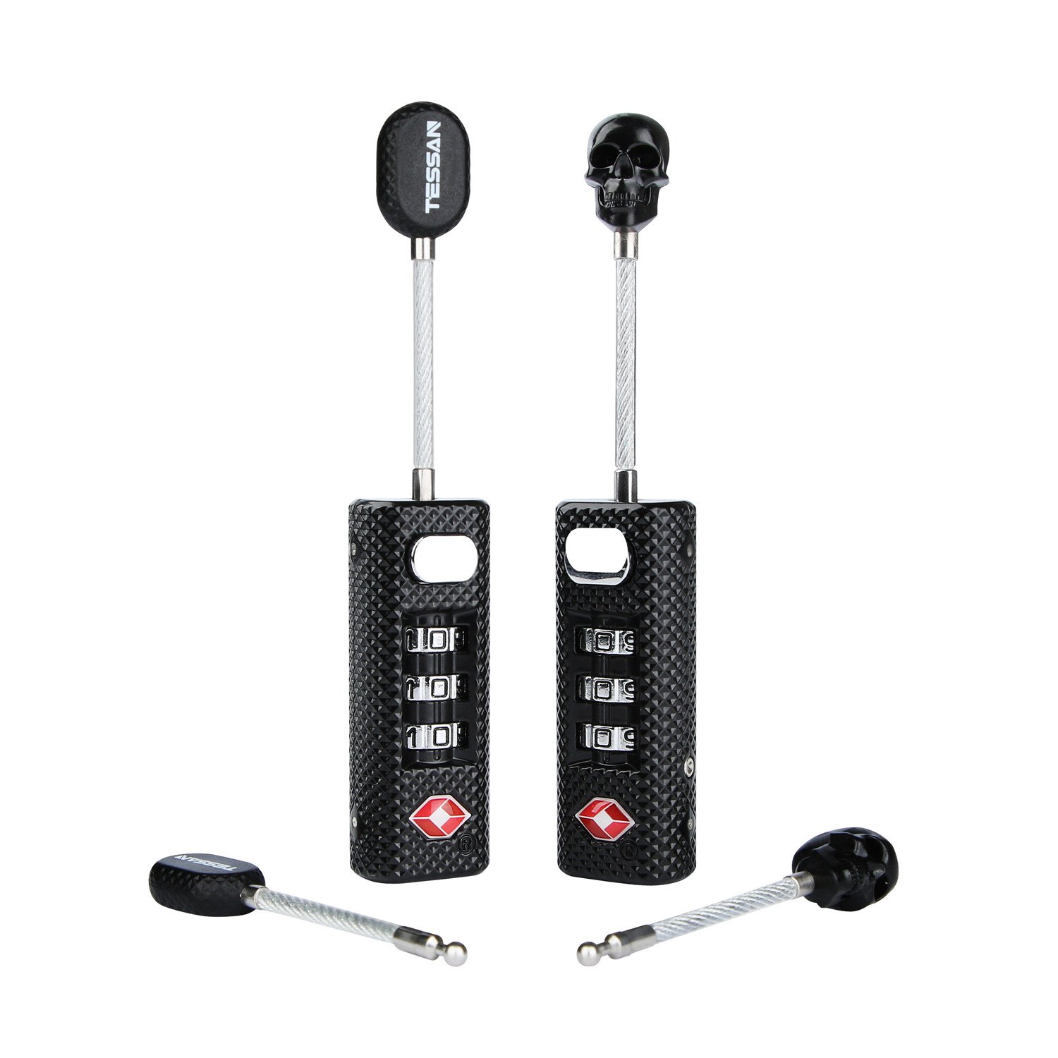 TSA Luggage Lock 2 Pack - Mini Travel Lock - 3 Digit Combination - TSA Approved for Suitcase, Backpack, GYM Lockers, Cabinets, Toolbox and More