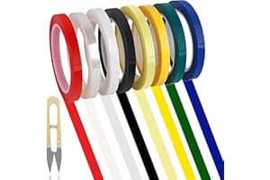 HRJZF 8 Rolls 0.4 Inch Colorful Autoclave Tapes, 216 Feet Each, Dental & Instrument ID, Autoclavable Up to 270F