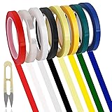 HRJZF 8 Rolls 0.6 Inches Colorful Autoclave