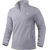 Pudolla Men's Quarter Zip Pullover with 2 Pockets Fleece Warm Soft Golf Sweatshirts for Athletic Workout Running