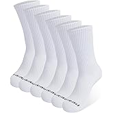 CULTURE & NATURE Men's/Women's Athletic Performance Cushion Crew Socks 6 Pack