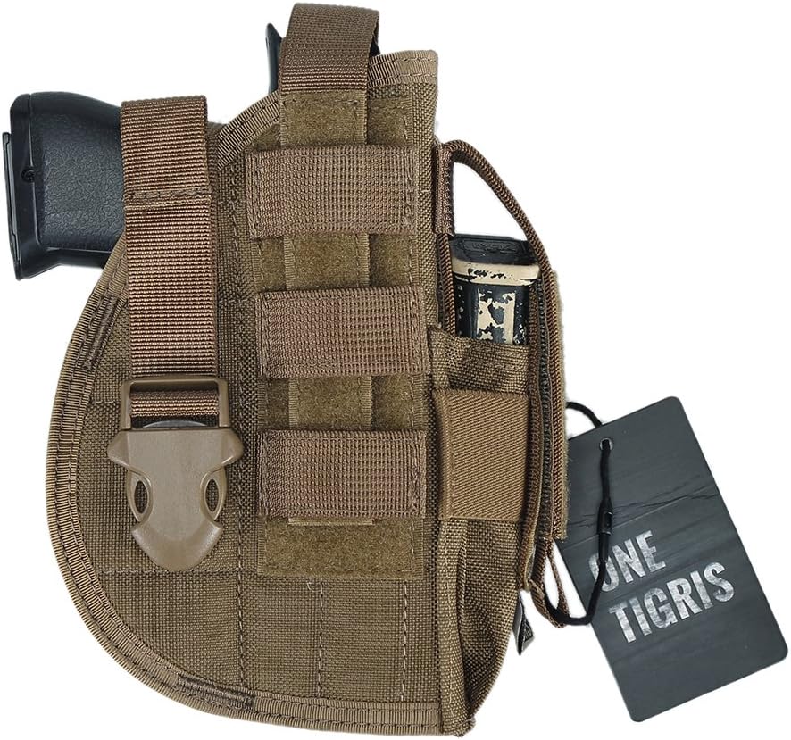 Tactical Molle Gun Holster with Mag Pouch for Airsoft Hunting