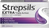 Strepsils Extra Triple Action Lozenges, Blackcurrant, 24 Count view 1