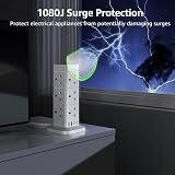 hotimy 12 Way Tower Extension Lead with USB Ports 4 USB 2A-C 3250W 13A view 2