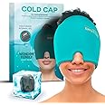 Migraine Relief Cap - Tension Headache Relief Cap with Face Ice Pack Head Wrap - Cold Cap for Migraines - Migraine Mask, Headache Mask & Hangover Hat in 1 Ice Hat - Ice Face Mask 360 Degree
