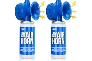 Fingig 2pcs 1.4oz Boat Air Horn, Loud Mini Safety Horn Can, Sports Event Starting Horn, Mini Small Compressed Blow Fog Bear Air Horn, Celebrate Victory