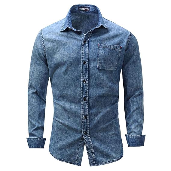 big men's denim shirts