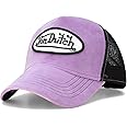 Von Dutch Unisex Trucker Hat - Plush Curved Bill Mesh Back Retro Classic Adjustable Snapback Baseball Cap for Men and Women