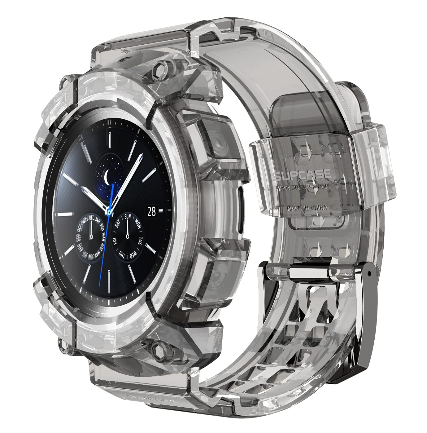 SUPCASE for Samsung Galaxy Watch 3 45mm Band with Case (Unicorn Beetle Pro), [Military-Grade Drop Protection] Rugged Men Cover with Adjustable Strap Band for Samsung Galaxy Watch 3 45mm, FrostBlack