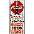 Coca-Cola Red Button Disc BBQ Restaurant Decal 17 x 36
