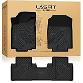 LASFIT Floor Mats for Honda CR-V 2016 2015 2014 2013 2012, Custom Fit All Weather Protection TPE Floor Liner,1st & 2nd Row, Black