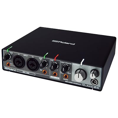 Roland Rubix24 2-In/4-Out USB Audio Interface | High-Resolution Audio | Record with Mics, Guitars, Keys & More | Compact & Durable Build | Compatible with Mac, PC & iPad | Expanded I/O Features