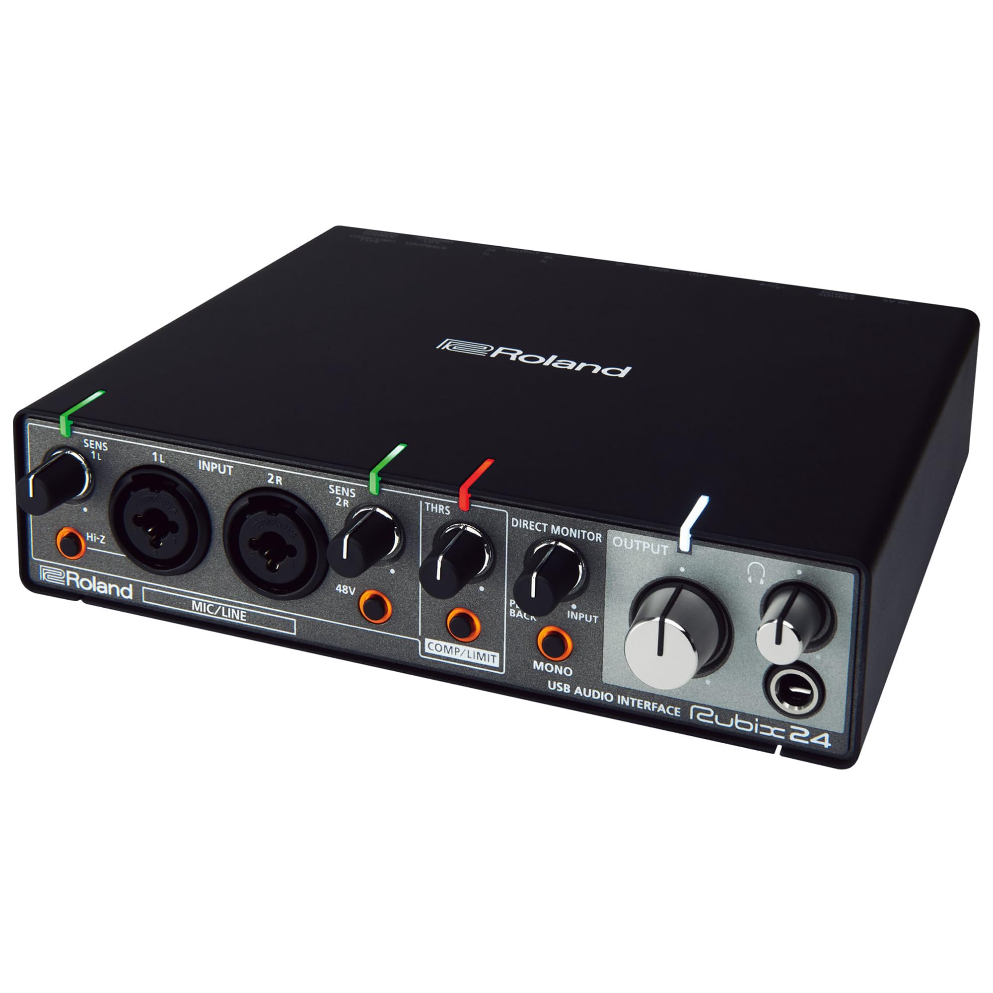 Roland Rubix24 2-In/4-Out USB Audio Interface | High-Resolution Audio | Record with Mics, Guitars, Keys & More | Compact & Durable Build | Compatible with Mac, PC & iPad | Expanded I/O Features