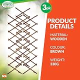 SOL 3pk Garden Trellis 150x30cm Expanding Climbing Plant Fence Panels view 3