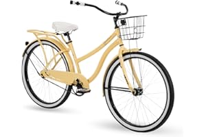Huffy Cruiser Bike, Fairmont or Woodhaven Model, 20/24/26 Inch Sizes, Perfect for Casual Rides, Ergonomic Upright Design, Fenders Prevent Spray, Rear Rack and Basket Available, Simple Coaster Brakes
