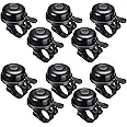 Datanly 20 Pieces Bike Bell Aluminum Loud Crisp Bicycle Bell Clear Sound Mountain Bike Accessories Easy Installation for Girls Boys Adults Kids, Black