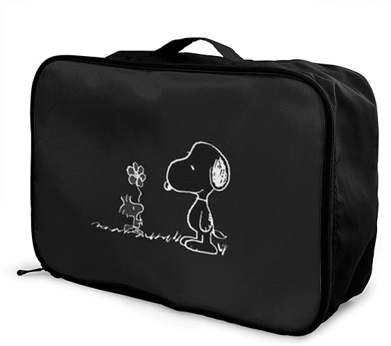 Amazon ボストンバッグ 夜のスヌーピー キャリーオンバッグ トラベルバッグ 大容量 厚手 丈夫 荷物 折りたたみ スーツケース固定可 旅行 出張 男女兼用 かわいい おしゃれ Adgi ボストンバッグ