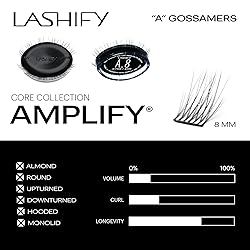 Lashify Amplify 8mm Gossamer Eyelash Extensions