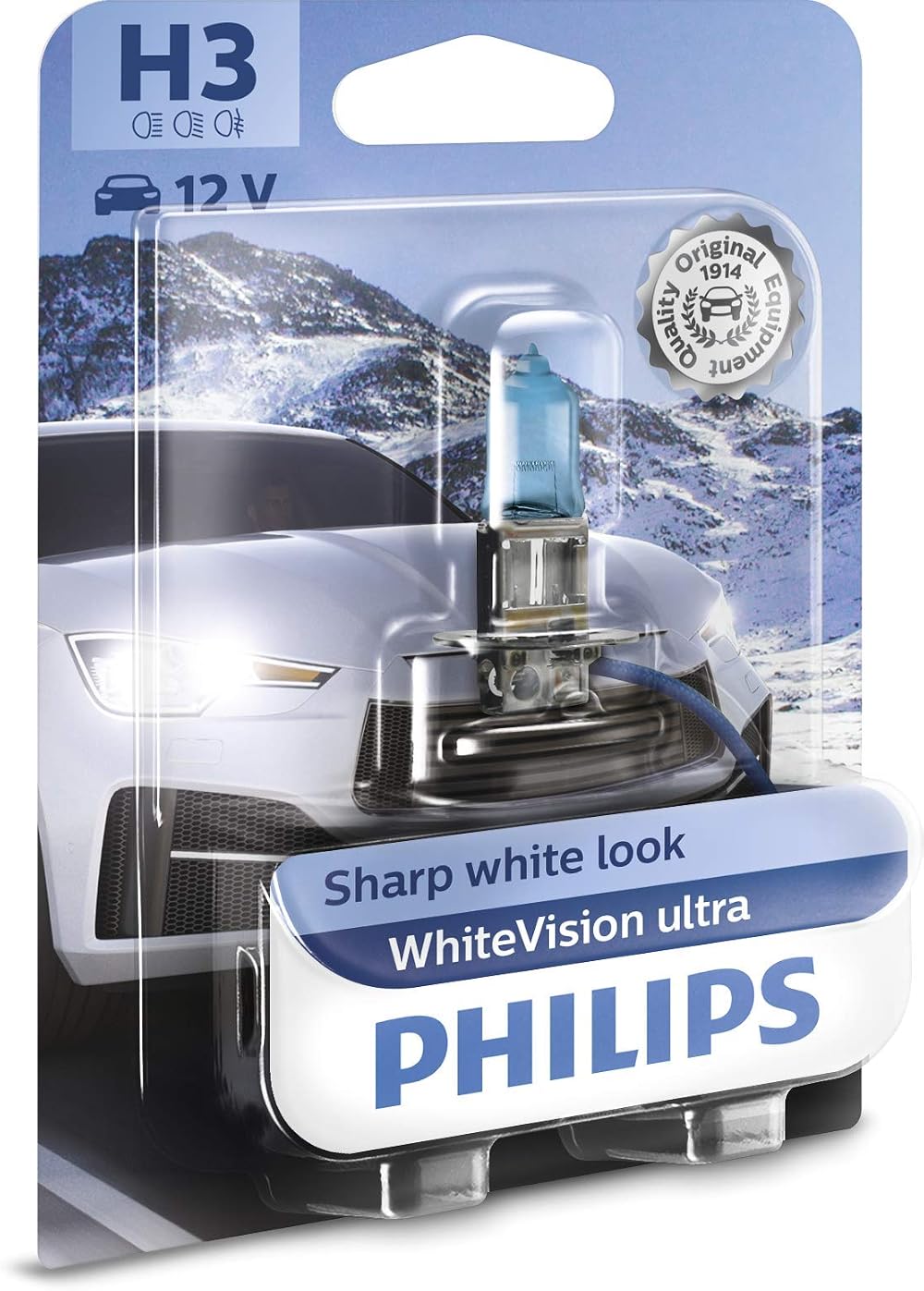 Philips WhiteVision Ultra H3 Car Headlight Bulb White 4200K Single Blister