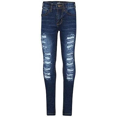 A2Z 4 Kids Kinder Mädchen Dünn Jeans Designer Denim Zerrissen Mode Dehnbar Jeggings Hosen Stilvoll Hose Alter 3 4 5 6 7 8 9 1