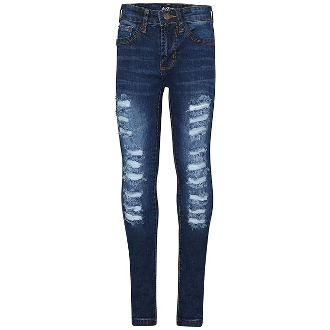 A2Z Kids Girls Skinny Jeans Denim Ripped Fashion Stretchy