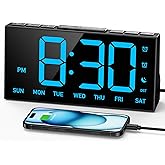 GOLOZA Digital Alarm Clocks for Bedrooms, Digital Clock with 4 Level Brightness +Off, Dual Customizable Alarms, USB Port, Pow