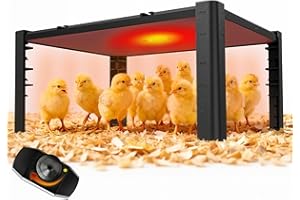 Chick Brooder Heating Plate – Adjustable Temperature Chicken Brooder Heater for Baby Chicks Ducklings Poultry with Height Adj