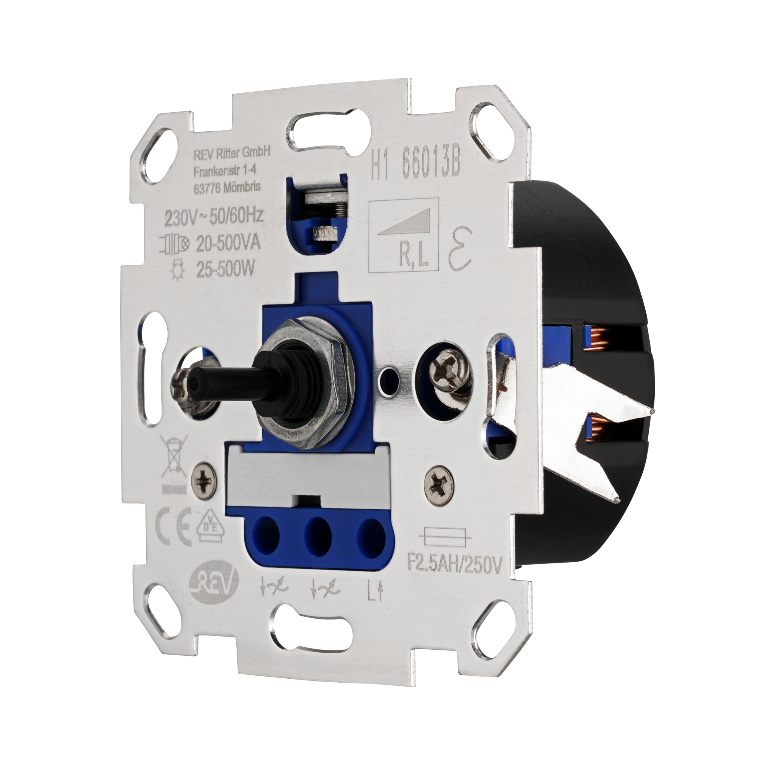 REV Technik Dimmer Brightness Control 25-500 W 230 VAC Transformer 20-500 VA Silver — image 1