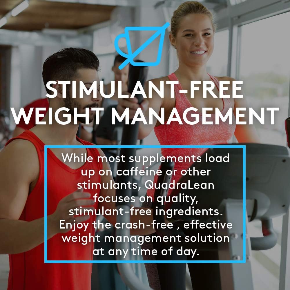 RSP Nutrition QuadraLean - Stimulant Free Weight Management, Metabolism Booster, Energy & Appetite Support - CLA, L-Carnitine, Green Tea Extract, Non-Stim Formula, 50 Serv (Packaging May Vary): Health & Personal Care