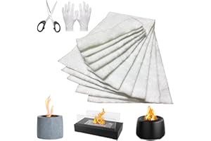 BTEDZSW Tabletop Fire Pit Ceramic Wool Wick for ROZATO, EDELFELD, Roundfire, Colsen, Flammtal Tabletop Firepit to Extend Burning Time, Sponge Cotton Core for Ethanol Tabletop Fires 10 PCS
